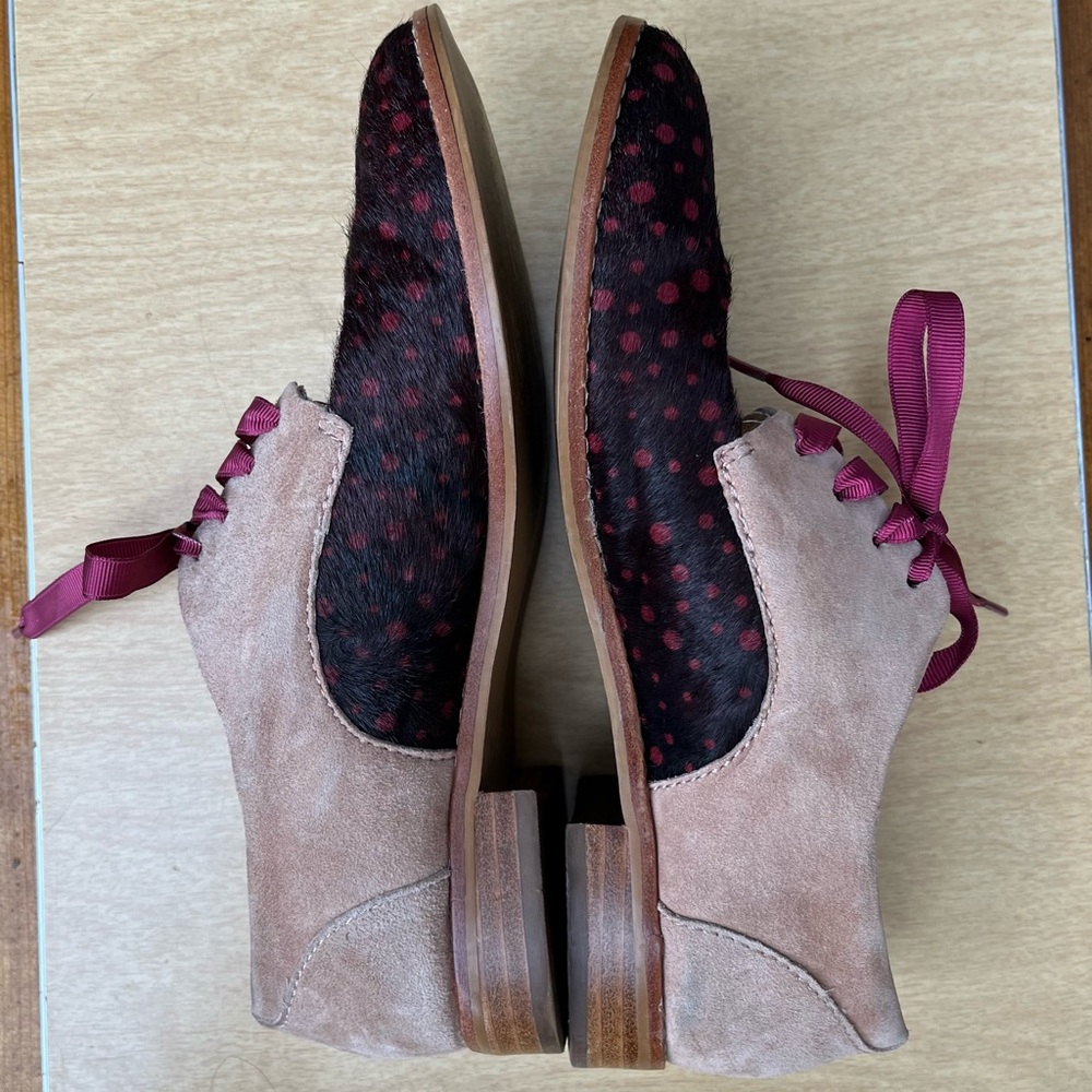 Pilcro and the Letterpress Olivia Leather Cutout Oxford Shoes Sz 7M - Picture 11 of 16